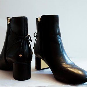 Tory Burch Laila 50mm Bootie/Calf Leather Size 7 in black